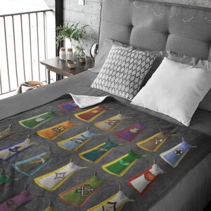 OSRS Old School RuneScape Skills Quilt Blanket - Jolly Family Gifts