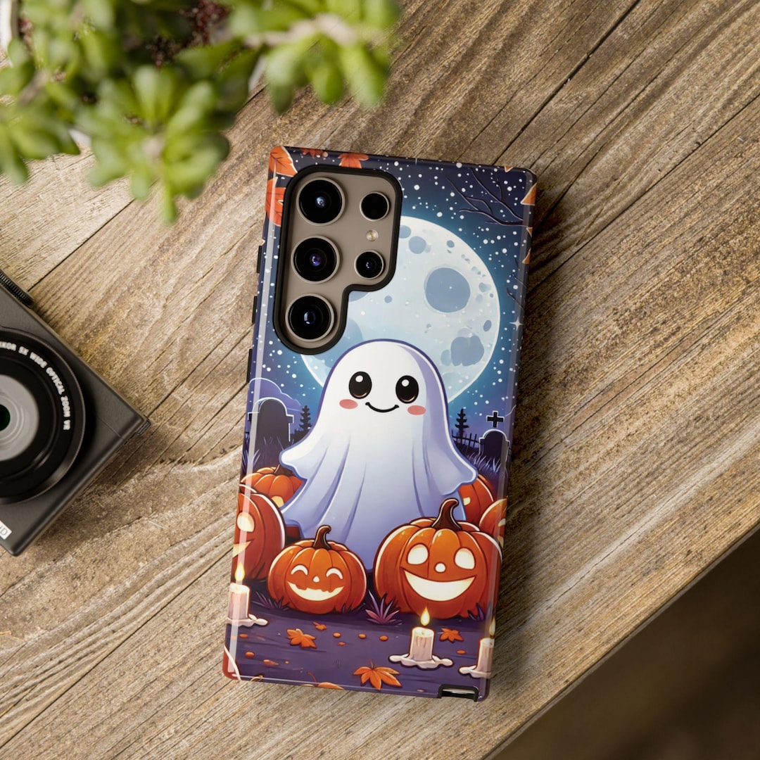 Cute Halloween Ghost and Pumpkin Patch Phone Case for Samsung Galaxy ...
