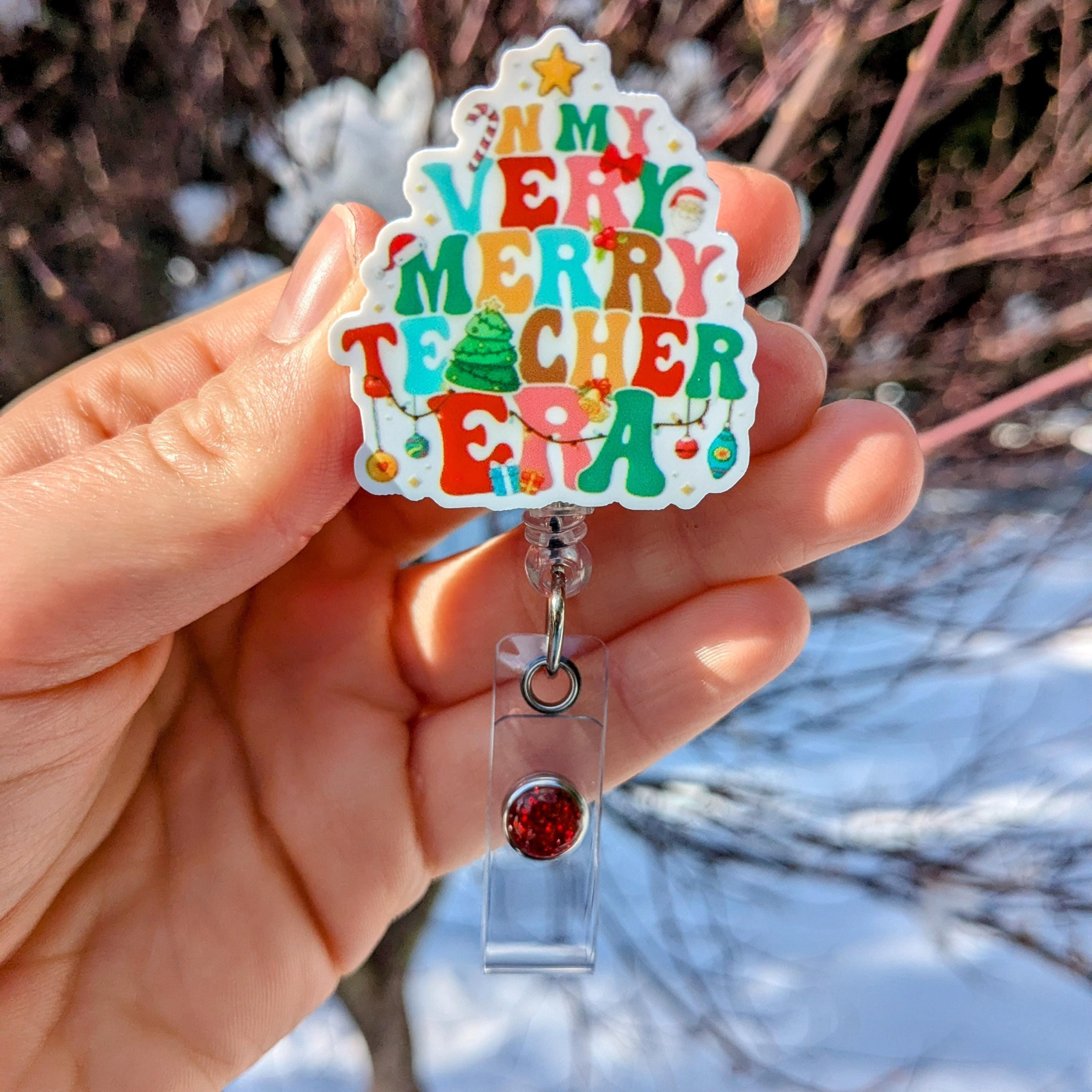 Very Merry Teacher Badge Reel