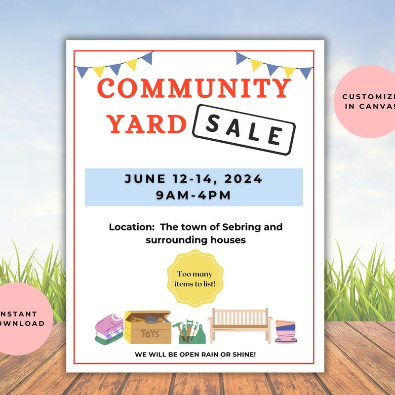Garage Sale Multi Family Etsy