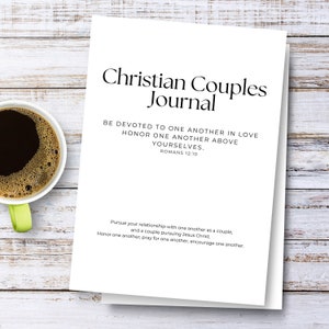 Diario de pareja cristiana, Diario de oración, Diario de gratitud, idea de regalo de matrimonio cristiano, Terapia matrimonial cristiana, Diario basado en la fe
