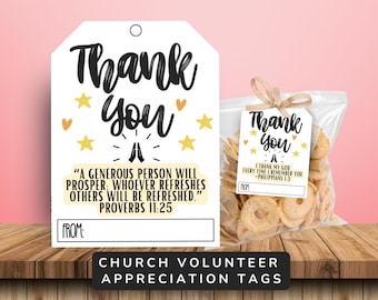 Thank You for Serving Tag, Church Volunteer Appreciation Tags, Children's Ministry Thank You Gift, Printable Thank You Gift Tag, VBS gift