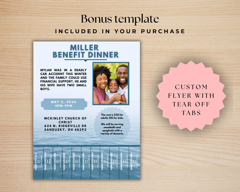 Editable Benefit Dinner Flyer, Custom Charity Event Flyer, Spaghetti ...