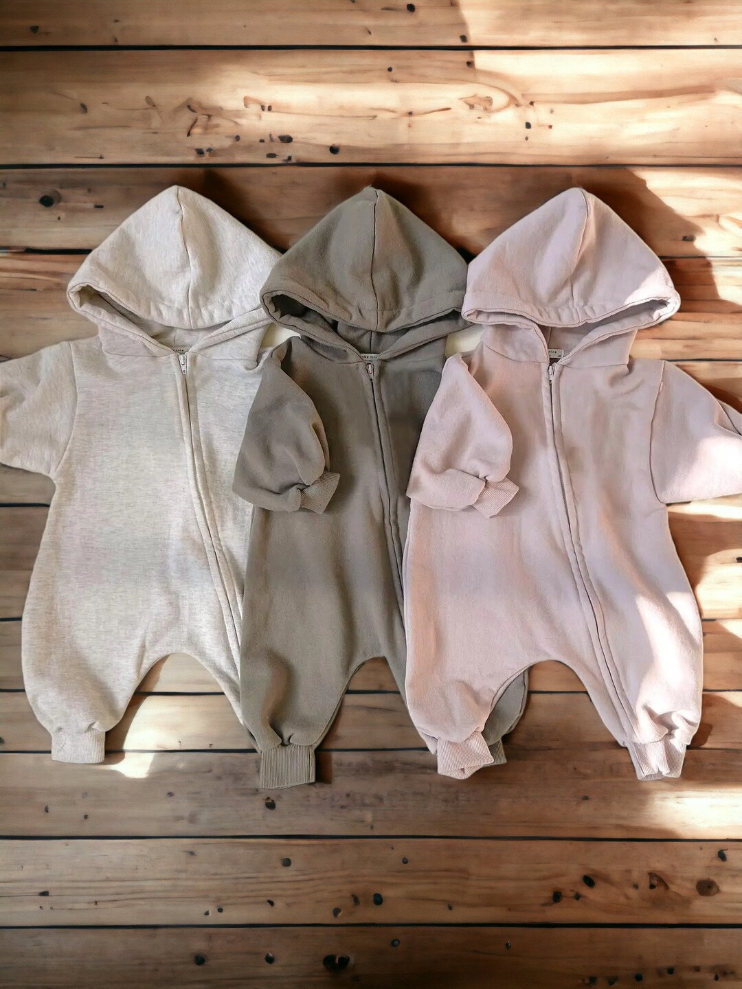 Baby Hooded Romper Unisex Toddler Sweatshirt Newborn Kids Etsy