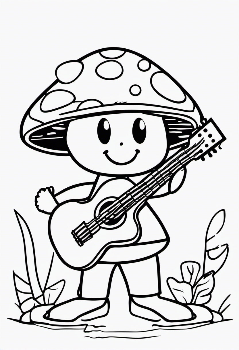 Mushroom Coloring Pages for Kids and Adults - Etsy