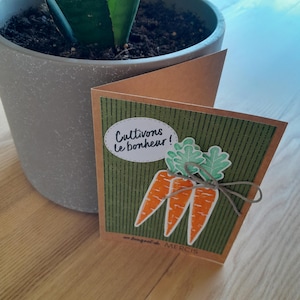 Carte scrapbooking thème jardin