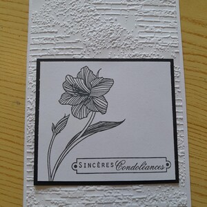 Carte sincères condoléances scrapbooking