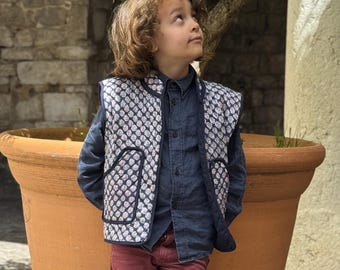 SPECIAL PRICE Shop closing. Children's cotton vest, boho, vest, jacket, transitional jacket, vest for children, muslin, gift