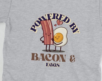 Bacon and Eggs T-Shirt: Funny Breakfast Lover Foodie Tee