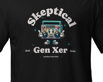 Gen X Cartoon T-shirt: T-shirt in sceptische vintagestijl