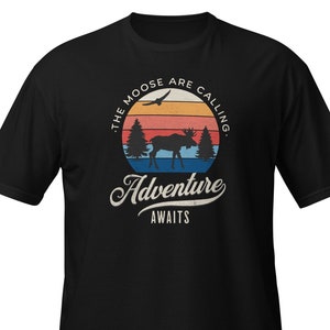 Outdoor Adventure Moose T-Shirt, Gift For Nature Lover, Camping Tee, Moose Shirt