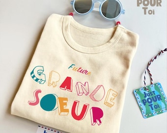 Sibling Gift - Pregnancy Announcement Shirt - Original Sister Idea 2025 - Customizable Sister Duo Outfit