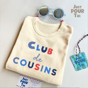 Retro Cousin Tee - Bijpassend broertje of zusje Shirt - Fun Cousin Club Kids Top