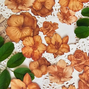 Mélange di adesivi per auto di fiori vintage per la tenuta di un diario / Scrapbooking / Artigianale / Arti principali •
