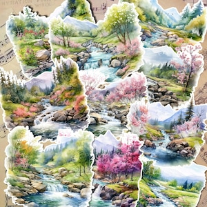 Wiele przedstawicieli rivières et de la nature pour tenir un journal, du scrapbooking, du bricolage, des cartes, des travaux manuels.
