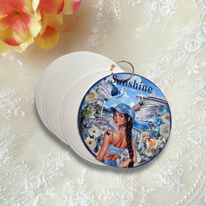 Journal vierge en forme de cercle 300/gsm sur un anneau en métal - parfait pour la journalisation | Scrapbooking | Artisanat | projet créatif.