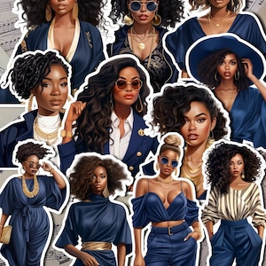 Lote de 11 belas mulheres afro-americanas para um jornal | Álbum de recortes | Artesão | Artes da principal •