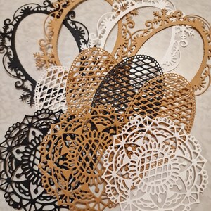 Conjunto de 9 quadros pré-décupados e redondos para jornalização | Álbum de recortes | Artesão | Artes da principal •