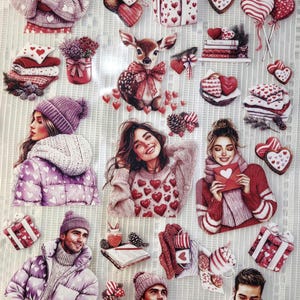 My DESIGN My DESIGN TAPE para diário, scrapbooking, trabalhos manuais, boucle d'art à la main 100 cm x7 cm, Cute Valentine