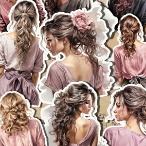 Lotes de jolies filles douces en rose poudré à tenir dans un journal | Álbum de recortes | Artesão | Artes da principal •