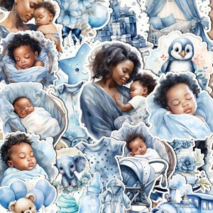Pacote bebê garçon afro-américain para a posse de um jornal | Álbum de recortes | Artesão | Artes da principal •