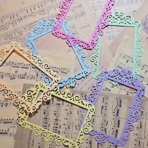 Conjunto de quadros pré-découpados coloridos para a redação de um jornal | Álbum de recortes | Artesão | Artes da principal •