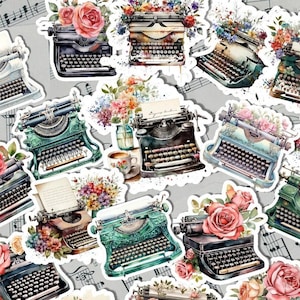Lot de 19 autocollants d'écrivain de type fleur pour la journalisation | Cartes | Scrapbooking | Artisanat | Arts de la main •
