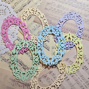 Cadres predécoupés Papier couleurs pastel 300 g/M pour la tenue d'un journal / Scrapbooking / Artisanat / Arts de la main •