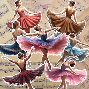 Muitas belas bailarinas coloridas para o estilo de um diário | Álbum de recortes | Artesão | Artes da principal •