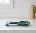 Handmade Ceramic Spoon Rest: Turkish Floral Kitchen Decor