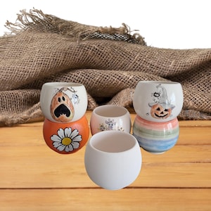 Unpainted Ceramic Bisque Mini Pots: Ready to Paint, DIY Art Supplies