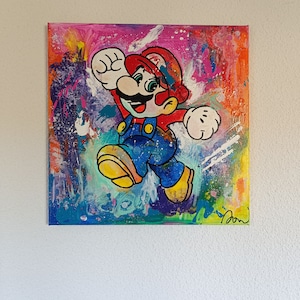 Mario Bros Acrylgemälde