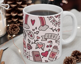 Tazza da caffè di San Valentino, tazza di San Valentino con stampa integrale, simpatico regalo di San Valentino per un amico, regalo per la fidanzata mamma moglie, regalo da lui