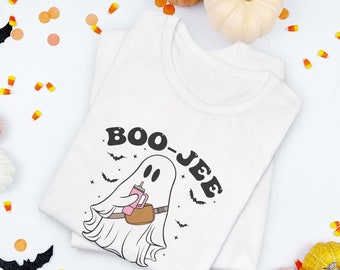Cute Boo-Jee Ghost Tshirt, Boo-jee Ghost Girly Halloween Shirt, Girly Ghost Sweater, Girly Halloween Gift, Cute Women Halloween Gift