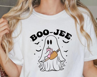 Cute Boo-Jee Ghost Tshirt, Boo-jee Ghost Girly Halloween Shirt, Girly Ghost Sweater, Girly Halloween Gift, Cute Women Halloween Gift