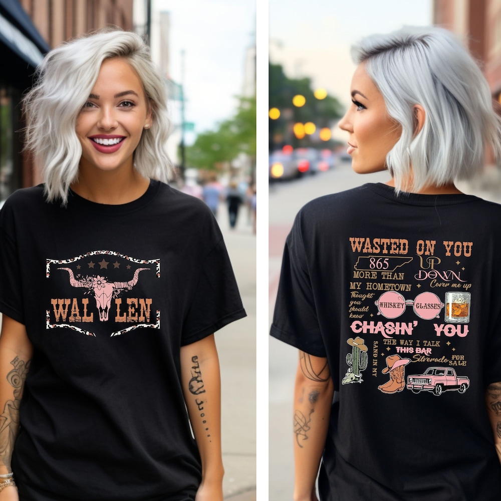 Wallen Shirt, Country Girl Shirt, Western Shirt, Country Music Shirt, Cowgirl Shirt, Rodeo Shirt, Country Concert Shirt, Bull Skull Shirt Shop24H