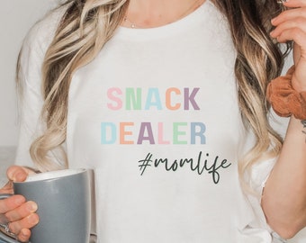 Camisa divertida de mamá distribuidora de bocadillos, camiseta de maternidad linda y cómoda, camiseta de mamá para niños pequeños, mamá de gemelos, mamá de trillizos, camisa de nueva mamá, regalo divertido de mamá