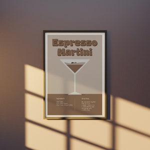 Espresso Martini Cocktail Wandkunst