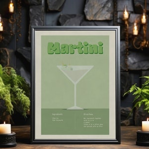 Martini Cocktail Wall Art