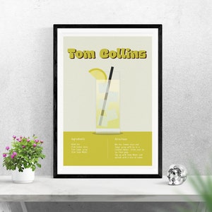 Tom Collins Cocktail Wall Art