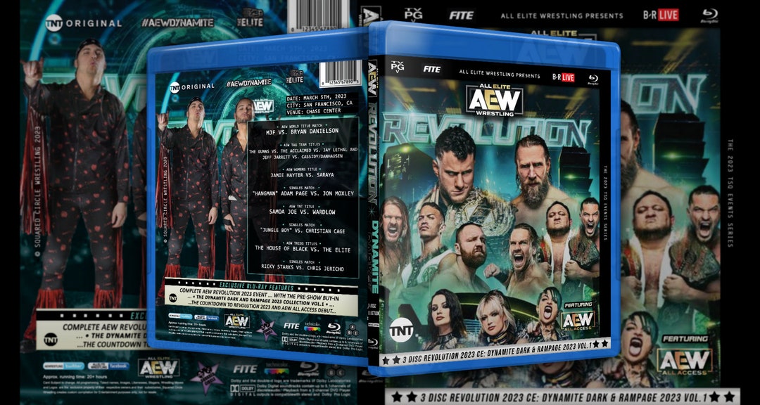 AEW REVOLUTION 2023 Wrestling Bluray Dynamite Dark Rampage Etsy