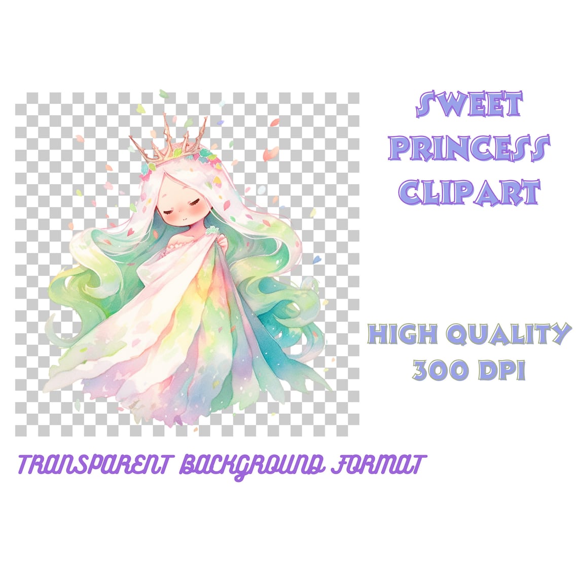 Sweet Princess , Fairy Tale Clipart, Cute Princess Clipart, Baby ...