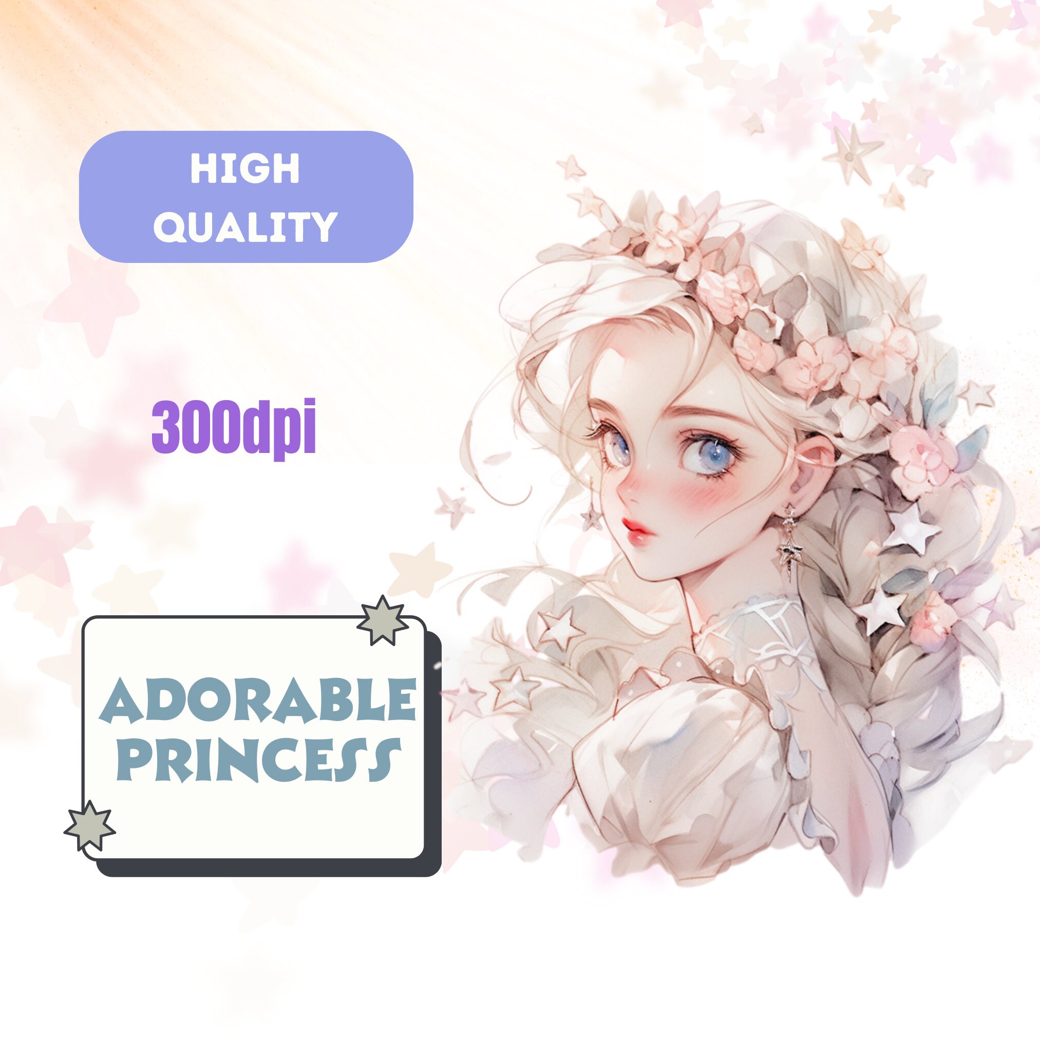 Sweet Princess , Fairy Tale Clipart, Cute Princess Clipart, Baby ...