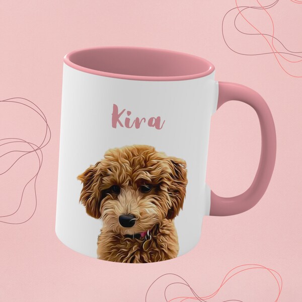 Custom Pet Coffee Mug + Custom Name + Custom Color