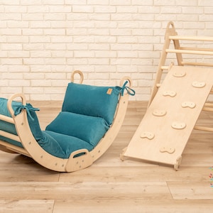 Montessori Gifts for kids, climbing set, Kids toys, Montessori climbing set, Triangle climber, toys 2 years old- 7 year old, wooden baby gym