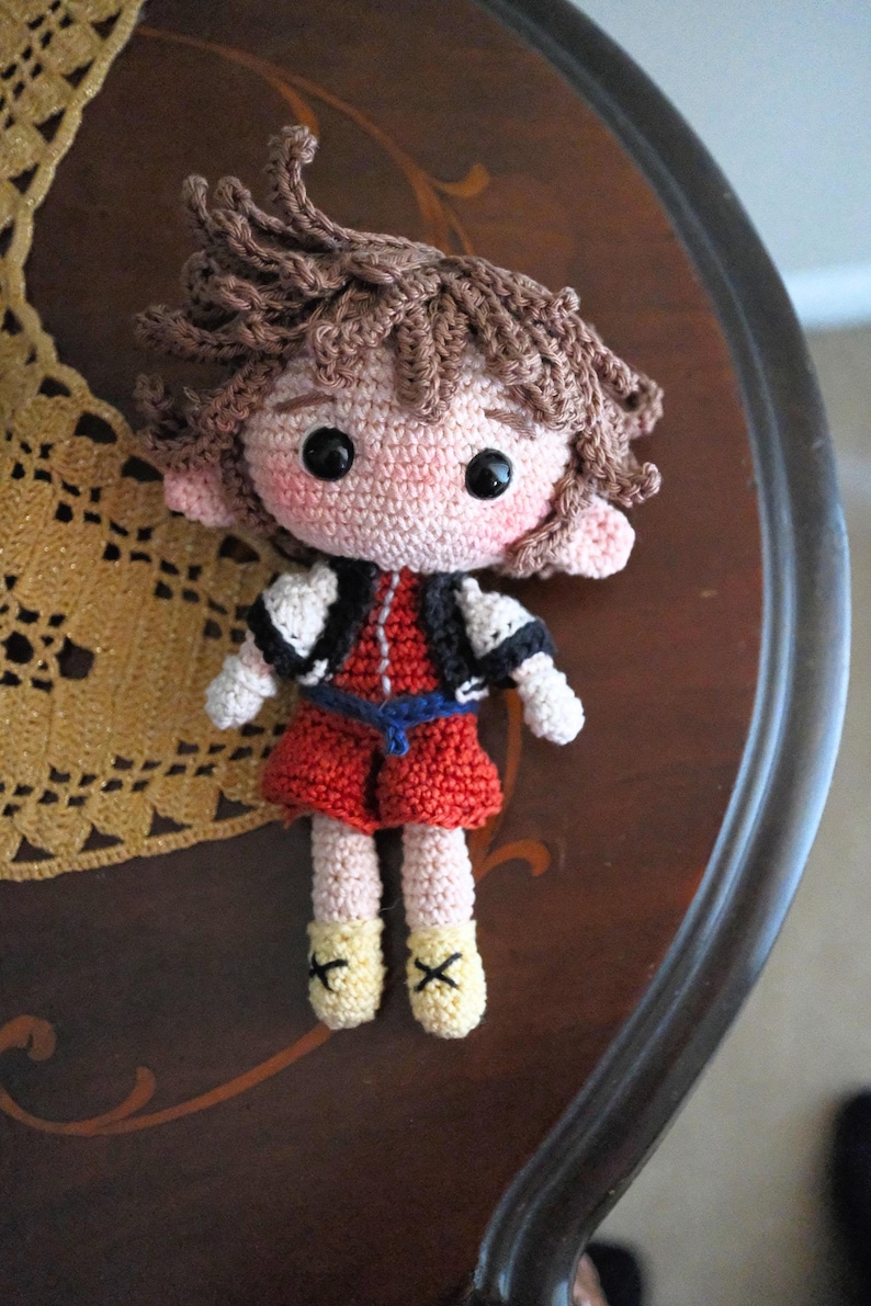 Sora Inspired Chibi Crochet Doll Pattern | [PDF | ENG] - Etsy