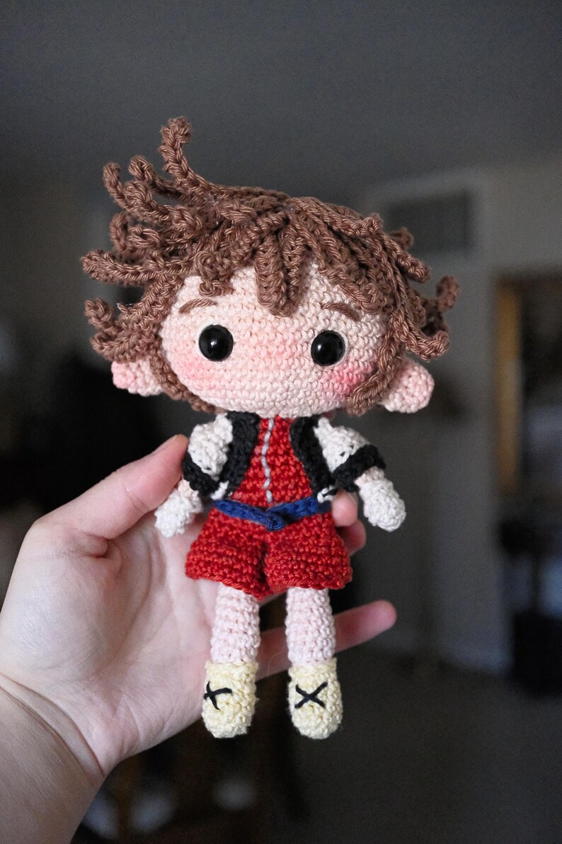 Sora Inspired Chibi Crochet Doll Pattern | [PDF | ENG] - Etsy