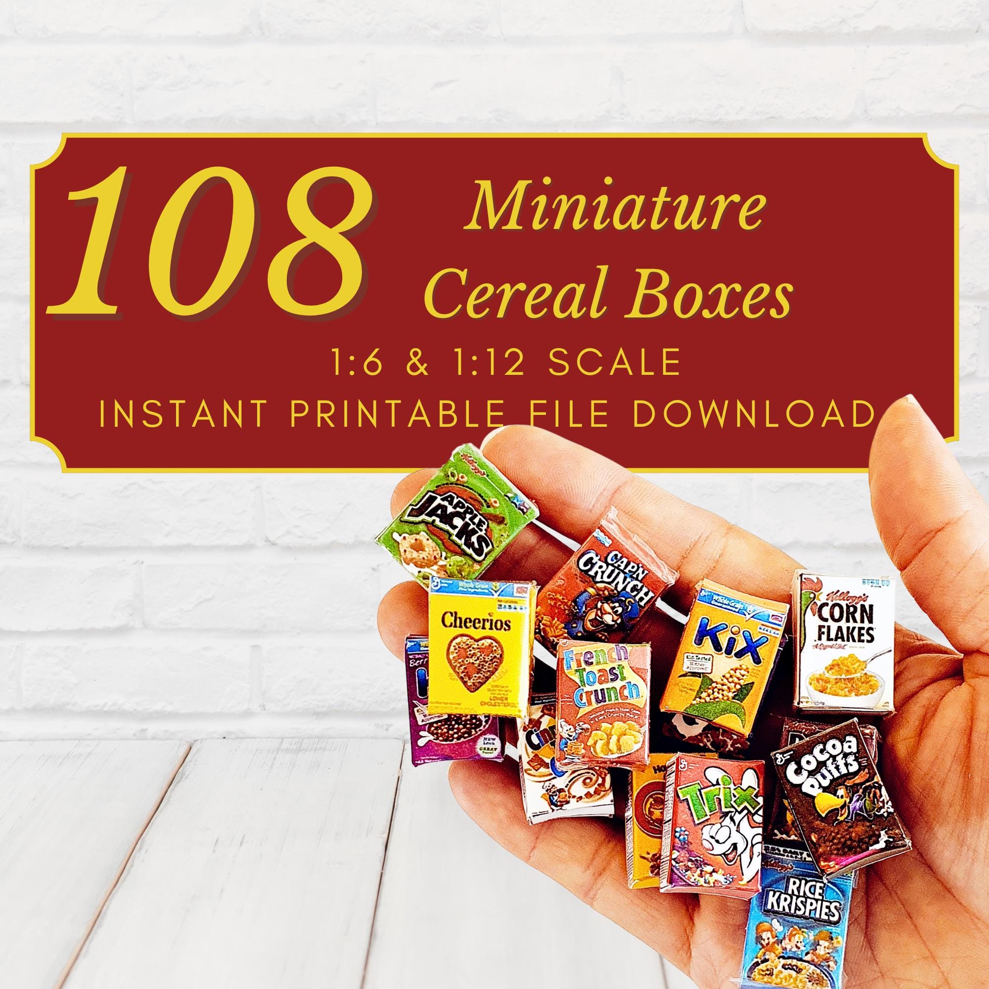 Casa Delle Bambole Miniatura Imballaggio Foglio Di 6 Shreddies - Foto 5