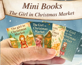 Christmas Mini Books Printable : Dollhouse Christmas Decor Miniature Ornaments (Digital Download)