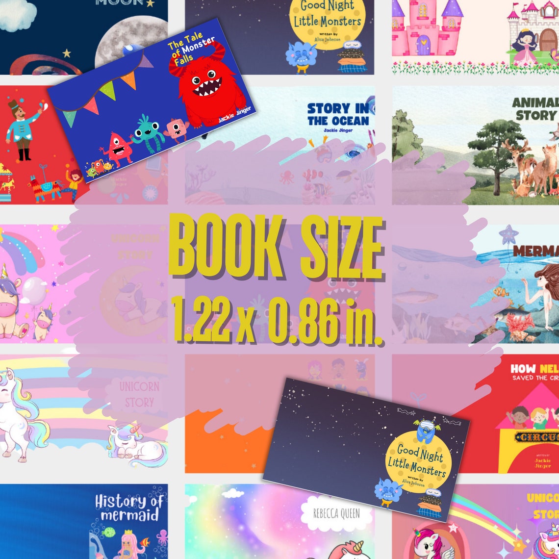 Dollhouse Miniature Printable Book Covers, 42x Children Booktok Books ...